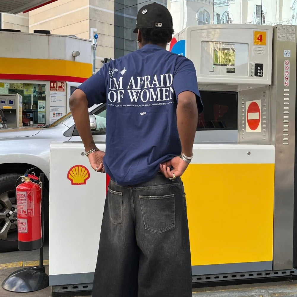 "I'm Afraid of Woman" T-Shirt – Bold & Playful Statement